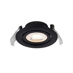 Lumière encastrée MONOLO lot de 1 IP20, noir gradable 4,8W 70 | 230 | 450lm 3000K 36° 36° CRI 80