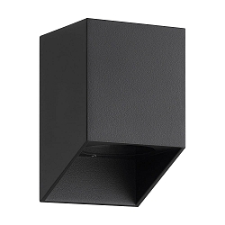Luminaire mural d’extérieur NICO angulaire GU10 IP54, noir mat gradable