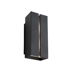 Luminaire mural d�ext�rieur CLARINI E27 IP54, seaside noir gradable