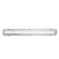 Luminaire pour locaux humides WORKS IP65 à 1 flamme, court, commutable G13 IP65, gris 
