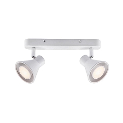 Luminaire de plafond EIK � 2 flammes, r�glable GU10 IP20, blanc mat gradable