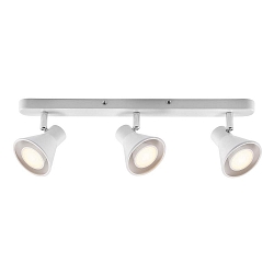 Luminaire de plafond EIK 3 flammes, r�glable GU10 IP20, blanc mat gradable