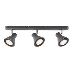 Luminaire de plafond EIK 3 flammes, r�glable GU10 IP20, gris, mat gradable