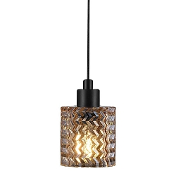 Nordlux Pendant luminaire HOLLYWOOD, height 17.7cm, shade � 10.8cm, pendulum 300cm, E27, amber / black