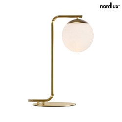 Nordlux Table lamp GRANT, height 41cm, shade  14.5cm, E14, brass