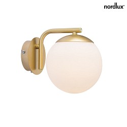 Nordlux Wall luminaire GRANT, height 16.4cm, shade  14.5cm, E14, brass