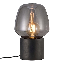 Lampe de table CHRISTINA E27 IP20 gris, fumée, noir