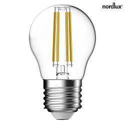 LED Filament light bulb, E27, G45, 6,3W, 2700K, 806lm, glass clear