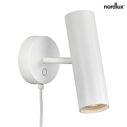 design for the people by Nordlux Wall spotlight MIB 6, GU10 max. 8W, IP20, swiveling 90, white