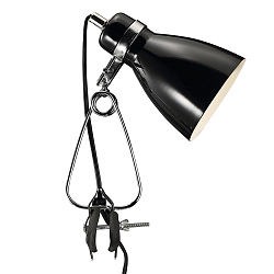 Lampe � pince CYCLONE E14 IP20, noir 