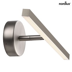 Nordlux LED Bathroom luminaire IP S13-40 LED Mirror luminaire, 5,6W LED, 2700K, 415lm, IP44, brushed steel