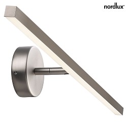 Nordlux LED Bathroom luminaire IP S13-60 LED Mirror luminaire, 6,5W LED, 2700K, 567lm, IP44, brushed steel