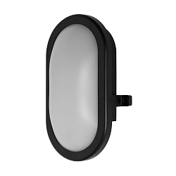 Luminaire de surface LED BULKHEAD 11W ovale, résistant aux chocs IP54, noir 