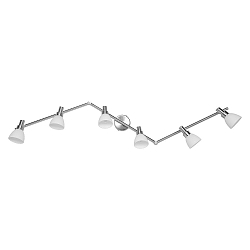 Rampe de projecteurs LED SPOT 6 flammes, réglable G9 IP20