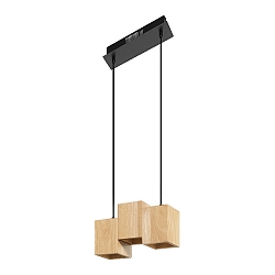 SMART+ WIFI DECOR WOOD PENDANT TW 3 flammes, Tunable White, contrôlable via WLAN / WIFI, gradable