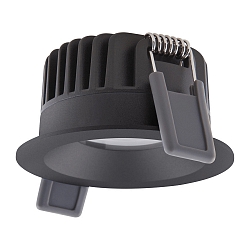 Downlight SP FIX P 8W 930 PS DIM IP44 BK rigide, avec interrupteur, multipower, reculer IP44/IP20, noir