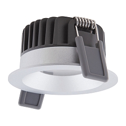 Downlight SP FIX P 8W 930 PS DIM IP44 SI rigide, avec interrupteur, multipower, reculer IP44/IP20, argent