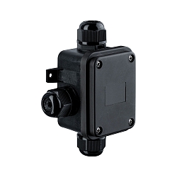 Paulmann Junction box for underground cable 3-fold black IP68 immersion water protected