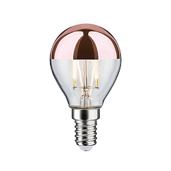 LED Filament Top mirrored Lamp Drop COPPER, 230V, E14, 2.6W 2700K 220lm, clear