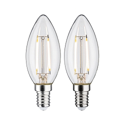 Ampoule � filament forme bougie FILAMENT C35 lot de 2, commutable E14 2,7W 250lm 2700K CRI >80 