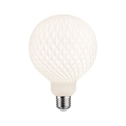 Globe de filament d'ampoule GLOBE G125 WHITE LAMPION V1 rainur�, avec grille G125 terne E27 4,3W 400lm 3000K CRI >80 gradable