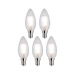 Ampoule � filament forme bougie lot de 5 E14 5W 470lm 4000K CRI 80-89