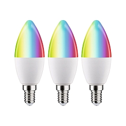 Ampoule LED Smart WIFI RGBW lot de 3, contr�lable par ZigBee E14 5W 470lm 2200-6500K CRI 80-89 gradable