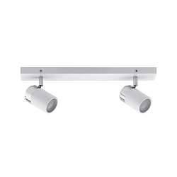 Spot ZYLI � 2 flammes GU10 IP44, chrome, blanche gradable