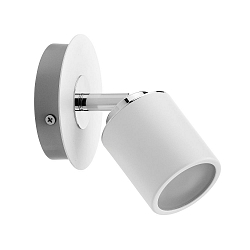 Spot TUBE � 1 flamme GU10 IP44, chrome, blanche gradable