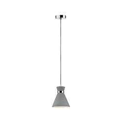 Luminaire à suspension VERVE à 1 flamme E27 IP44, chrome, gris gradable
