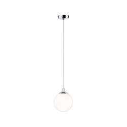 Luminaire à suspension CALMA à 1 flamme, rond E27 IP44, chrome, satin gradable