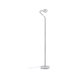 Lampadaire RAMOS LED haut bas, avec optique de lentille, chrome, blanc mat gradable