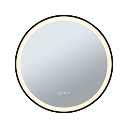 Miroir avec �clairage MIRRA LED � 59CM rond, CCT Switch, avec variateur tactile, avec fonction chauffante IP44, mat
