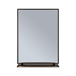 Miroir avec �clairage MIRO 45 X 60CM angulaire, Tunable White, avec tablette IP44, noir mat 