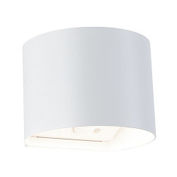 battery wall luminaire NYORA UP&DOWN round IP44, white 
