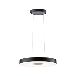 Luminaire � suspension PURIC PANE II haut bas, rond, r�glable IP20, gris, noir gradable
