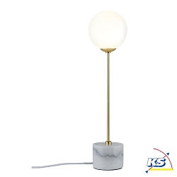 Lampe de table NEORDIC MOA  1 flamme G9, or mat, blanche gradable