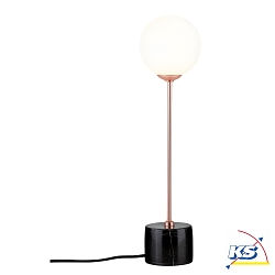 Paulmann Table lamp Neordic Moa 1 flame marble, white/black/copper matt