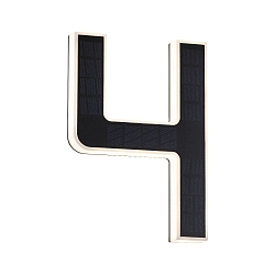Num�ros de maison lumineux solaires avec batterie, indirect IP44, noir , blanc mat 