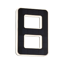 Num�ros de maison lumineux solaires avec batterie, indirect IP44, noir , blanc mat 