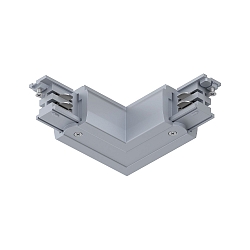 Connecteur en L triphas� PRORAIL3 terre � l'ext�rieur, argent