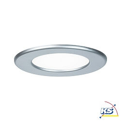 LED Recessed luminaire QUALITY PREMIUM PANEL LED, round, IP44, 1x6W, 4000K, 230V, 115mm, chrome matt