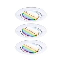 Lumi�re encastr�e BASE COIN LED pivotant, lot de 3, RGBW, contr�lable par ZigBee LED IP20