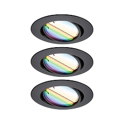 Lumi�re encastr�e BASE COIN LED pivotant, lot de 3, RGBW, contr�lable par ZigBee LED IP20
