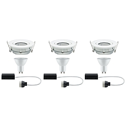 Lumi�re encastr�e NOVA LED rond, pivotant, lot de 3 GU10 IP65