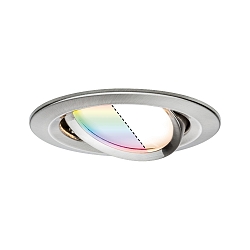 Lumi�re encastr�e NOVA PLUS COIN LED rond, pivotant, RGBW, contr�lable par ZigBee IP23, fer bross� gradable 2