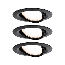 Lumière encastrée NOVA PLUS COIN pivotant, lot de 3 IP65, gradable 6W 470lm 2700K CRI >80