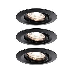 Lumière encastrée NOVA MINI PLUS COIN pivotant, lot de 3 IP23, noir mat gradable 4W 310lm 2700K 38° 38° CRI >80