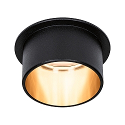 Lumi�re encastr�e GIL COIN LED rond, rigide IP44, or, noir mat gradable 470lm 2700K CRI >80
