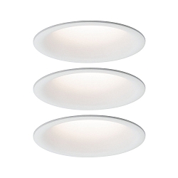 recessed luminaire CYMBAL COIN LED rigid, set of 3 IP44, white matt dimmable 19,4W 463lm 2700K 38° 38° CRI >80